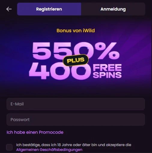iwild casino registrieren